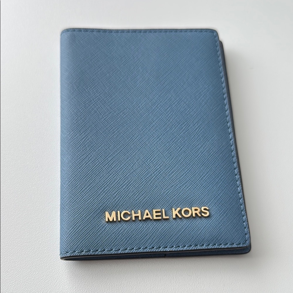 Michael Kors Blue Passport Holder